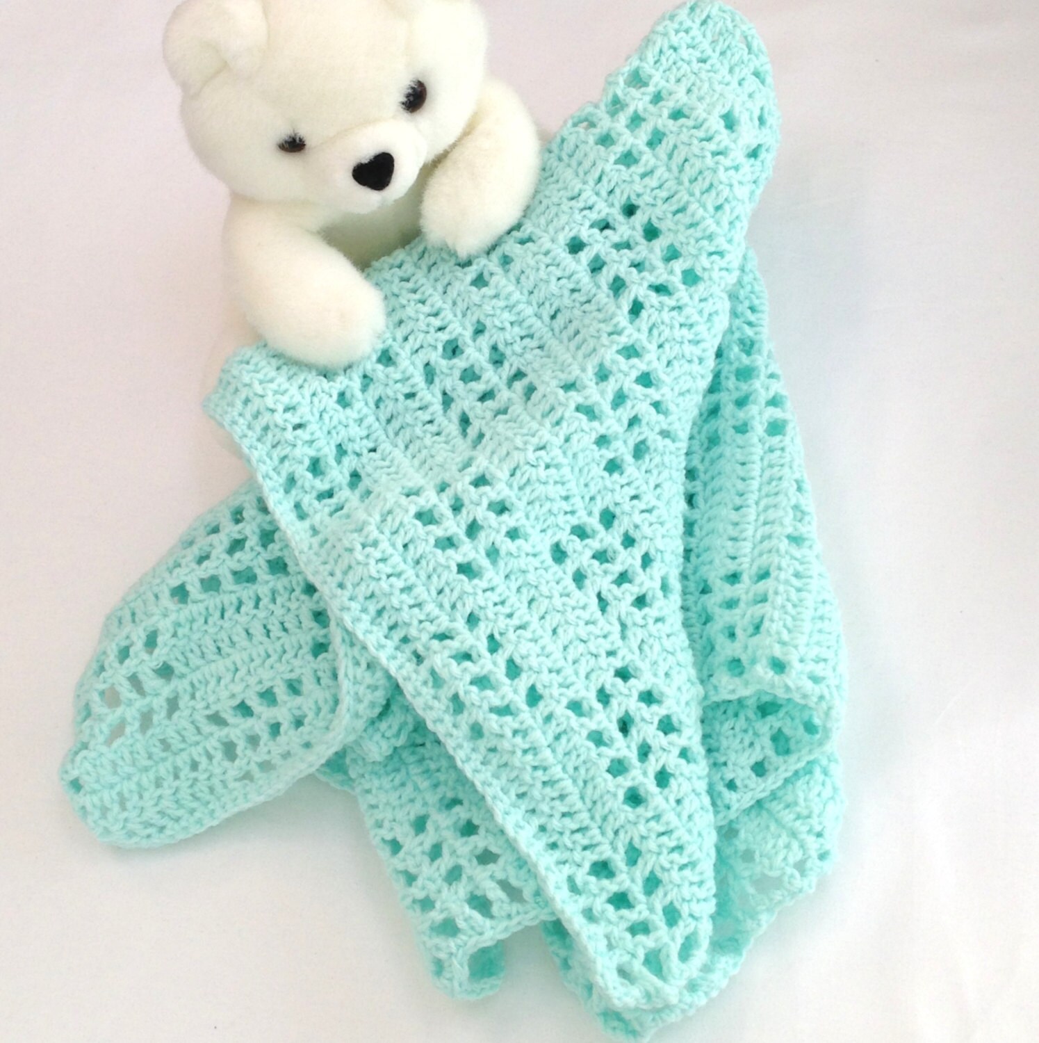 Baby Blanket Hand Crochet Blanket Baby Afghan Baby by LotsALovies