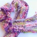 Hand knitted scarf, mulit coloured scarf ,