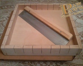 Minimax Wooden Soap Mold and Metal Cutter makes 48 mini bars or 24 standard bars