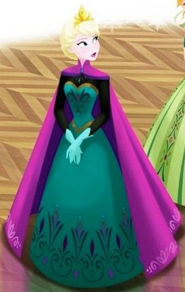 elsa coronation cloak