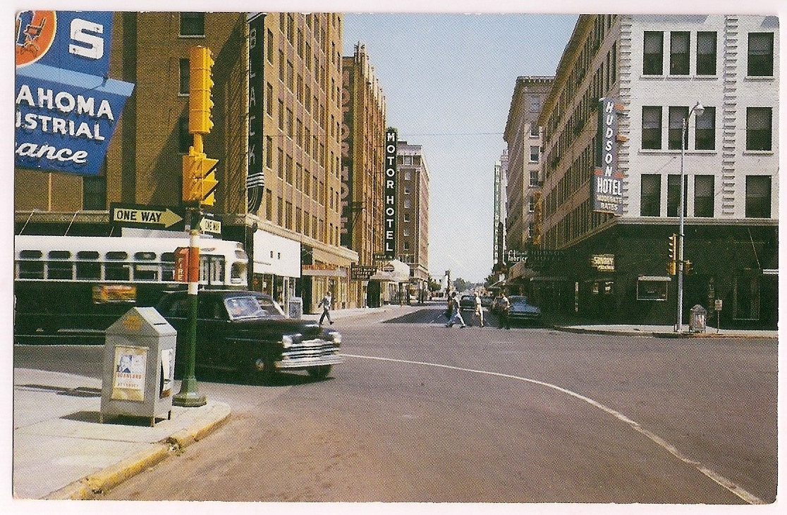 Oklahoma City Vintage Postcard 1950's Downtown by VintagePackRat
