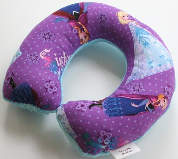 Child Travel Neck Pillow Frozen Elsa and Anna w/ by ...