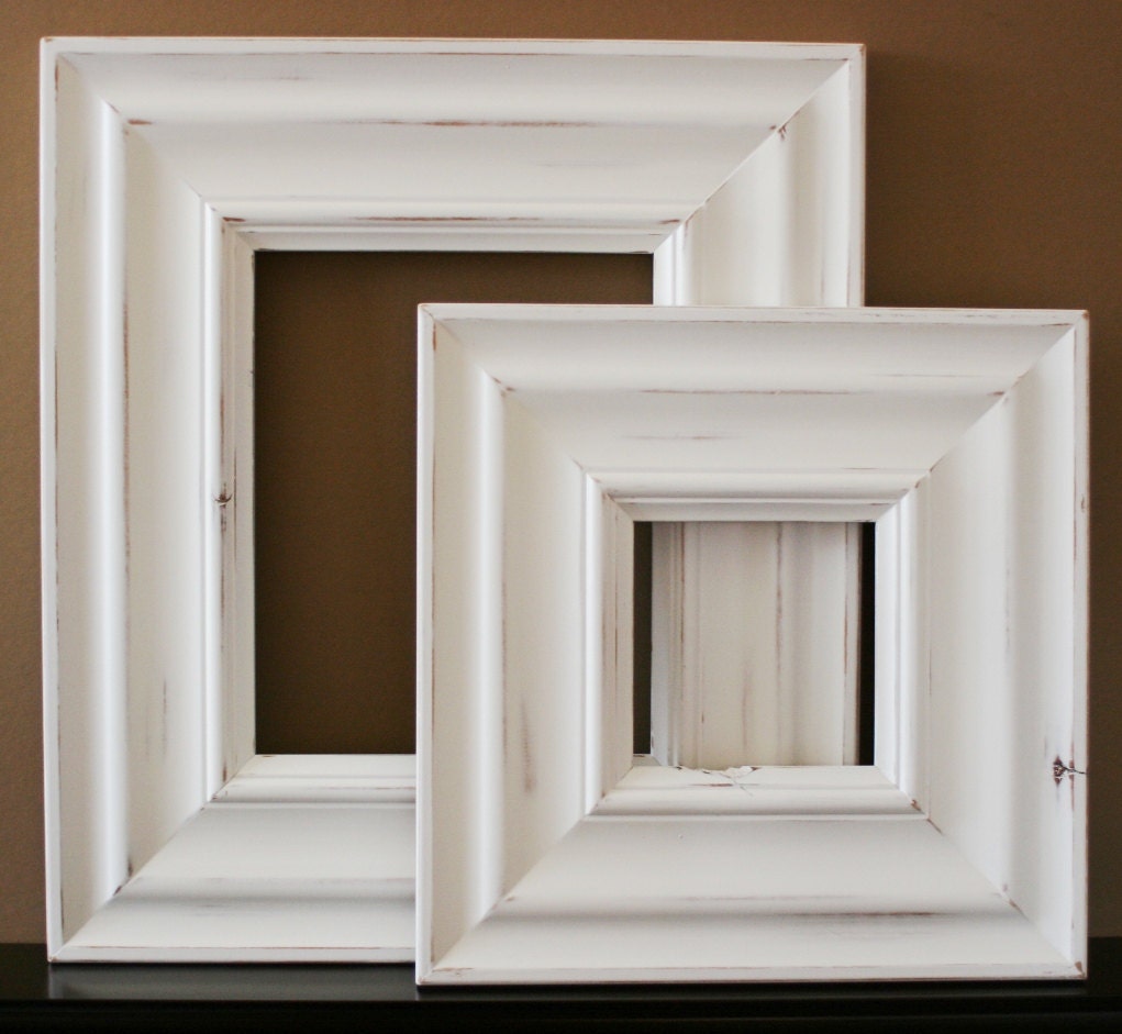 Sizes 4x4 to 8x8 Picture Frame / Black or White / Knotty Alder