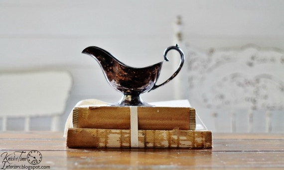 Vintage Silver Gravy Boat with Lovely Patina
