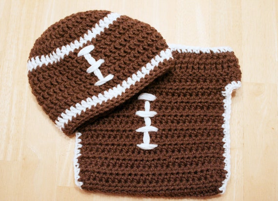 baby crochet football hat pattern Football cover Baby diaper hat and Outfit, crochet football football