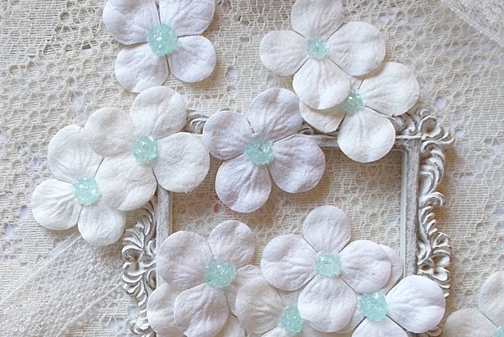 Mulberry Paper Flowers For Scrapbooking Wedding Crafting Hydranga 