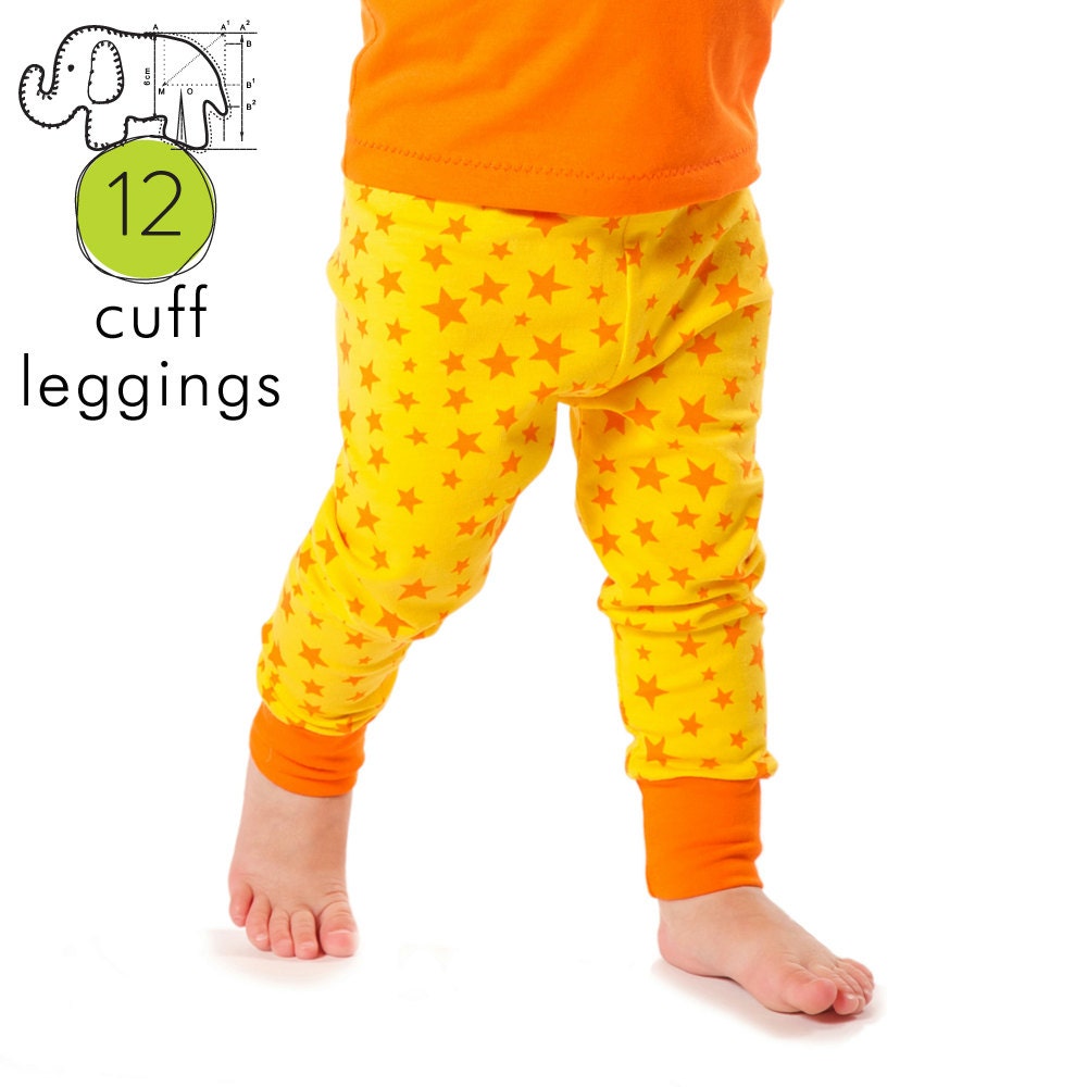 Baby leggings pdf pattern with cuffs // photo tutorial
