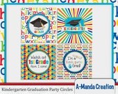 Kindergarten Graduation Printable Party Circles, Tags, Cupcake Toppers Il_170x135