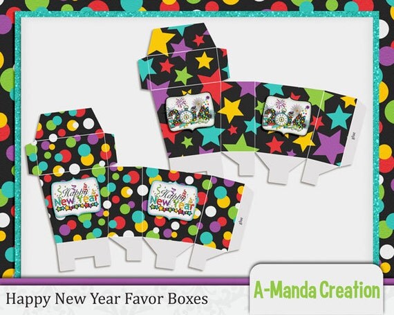 Happy New Year Printable Favor Boxes Il_570xn