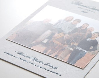Bonne Année, custom letterpress holiday cards, set of 50