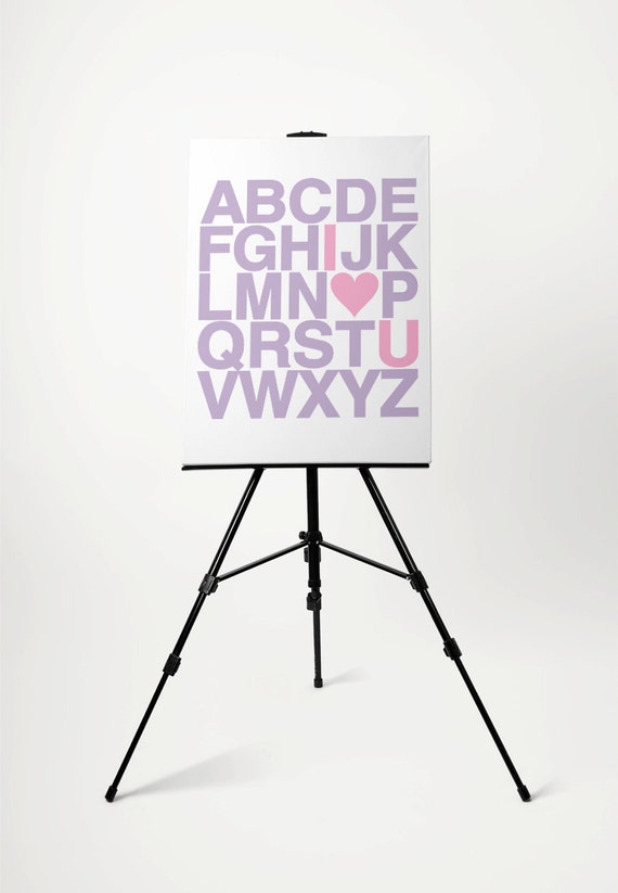 CANVAS PRINT Nursery Alphabet Art ABC I Love You by ColorbeeLove