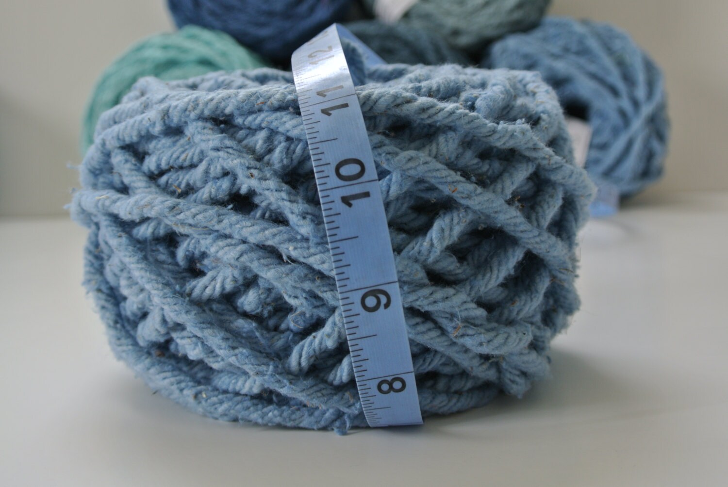 Hand dyed cotton Rug Yarn Colors Blue Colonial Blue Denim