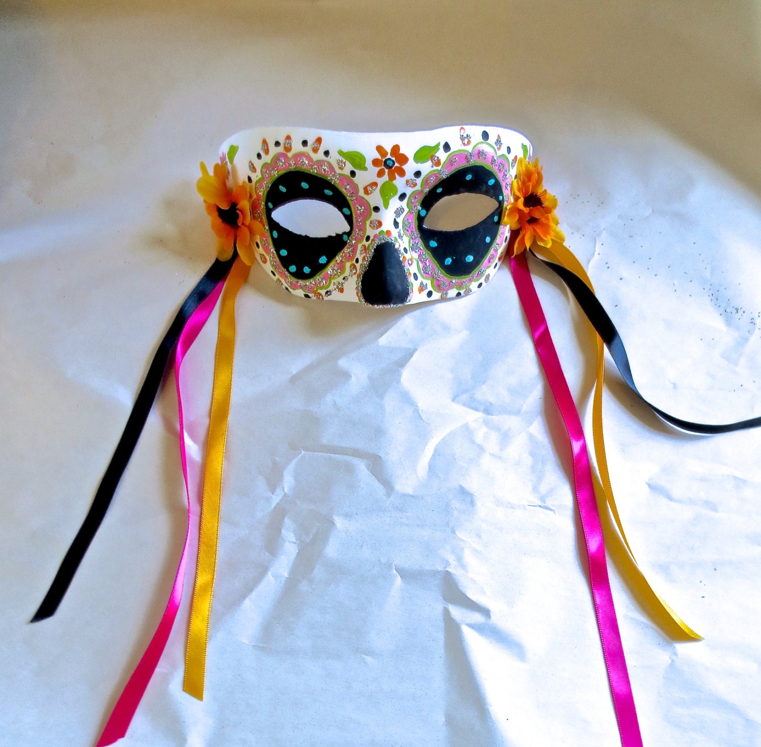 Día de los Muertos/ Day of the Dead Half Mask