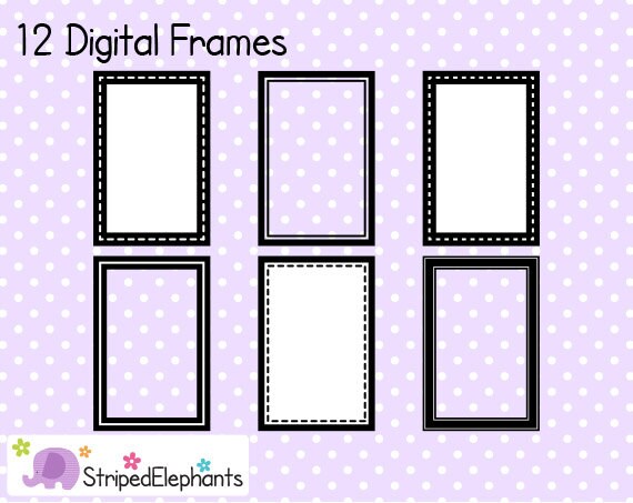 Rectangle Digital Frame Collection 1 Clip Art Frames