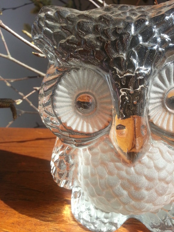 Mid century vintage viking glass owl.. made in by fcollectables