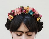 Frida Flower Crown - Colorful Flower Headpiece, Flower Headband, Day of the Dead, Floral, Frida Headband, Mexican, Mexican Wedding, Fiesta Frida Flower Crown - Colorful Flower Headpiece, Flower Headband, Day of the Dead, Floral, Frida Headband, Mexican, Mexican Wedding, Fiesta
