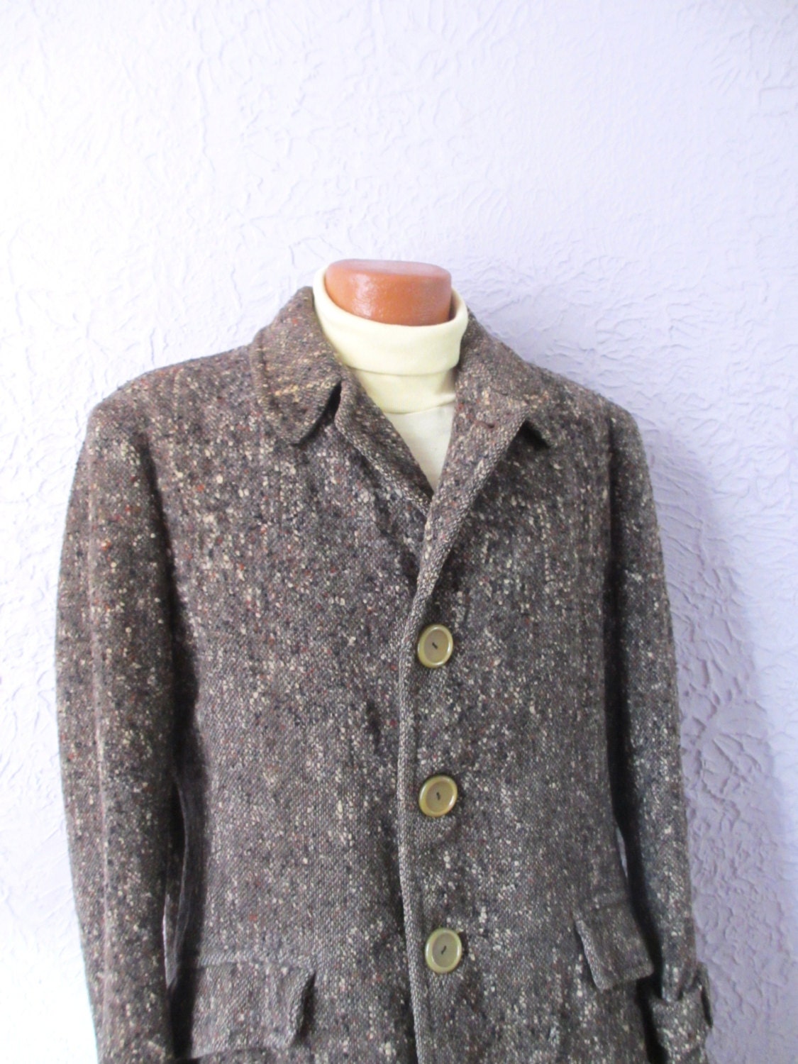 50's Vintage Men's Tweed Coat Jacket Tweedchester 44