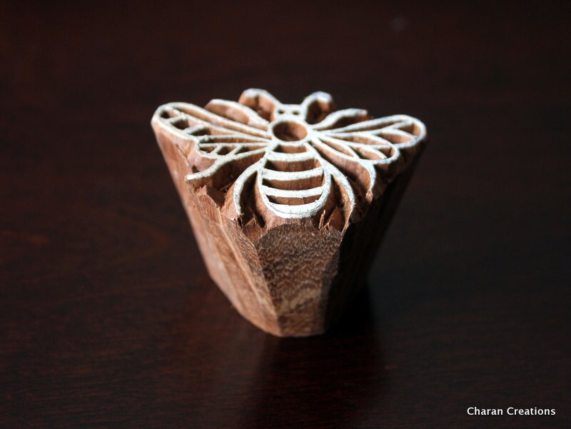 Wood Block Tjaps Carved wood stamp Indian wood stamps