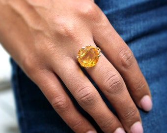 Citrine ring,November birthstone ring,gold ring,gemstone ring,Citrine jewelry,cocktail ring,statement ring