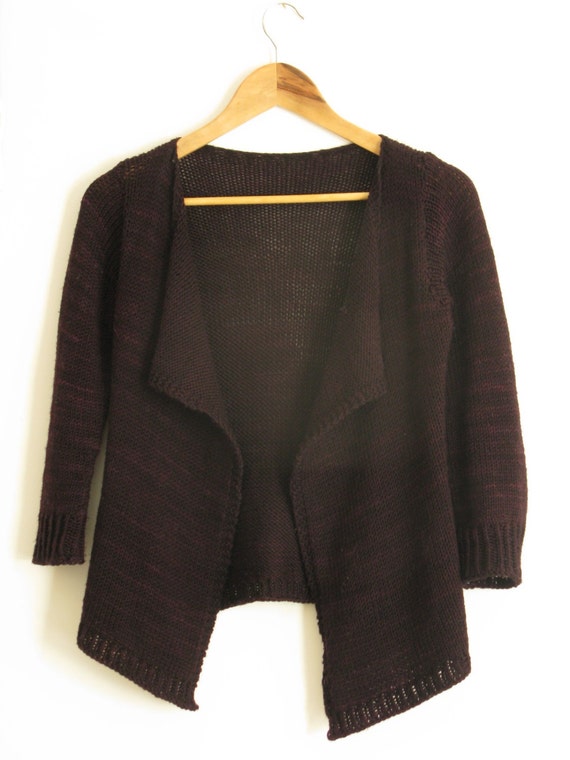 PATTERN Drape Front Fitted Cardigan Knitting Pattern Pdf ...