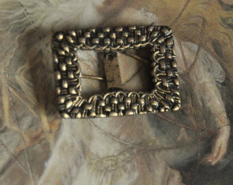 Vintage Beautiful Art Deco Original Brass Buckle