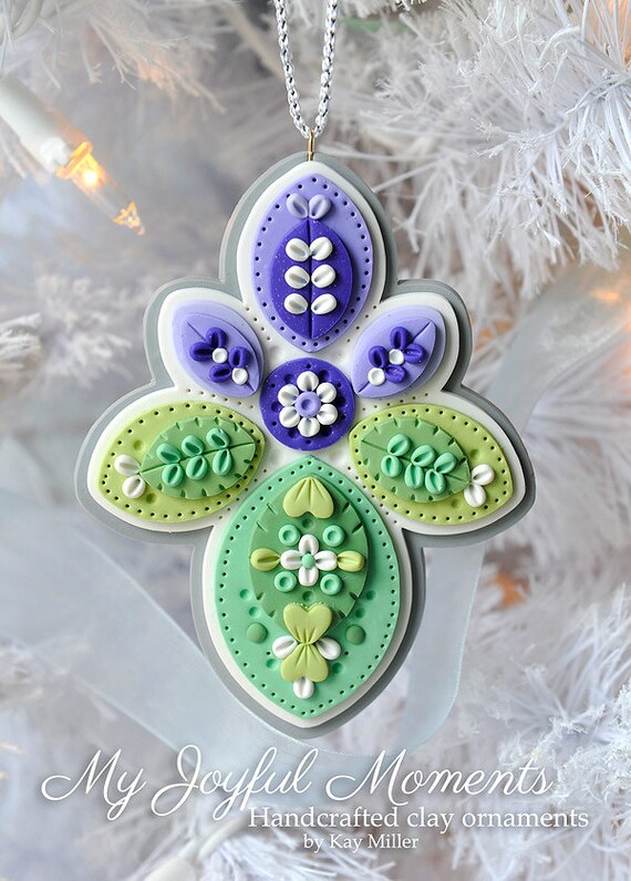 Handcrafted Polymer Clay Ornament by MyJoyfulMoments on Etsy