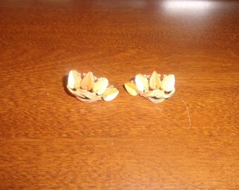 vintage clip on earrings colorful lucite