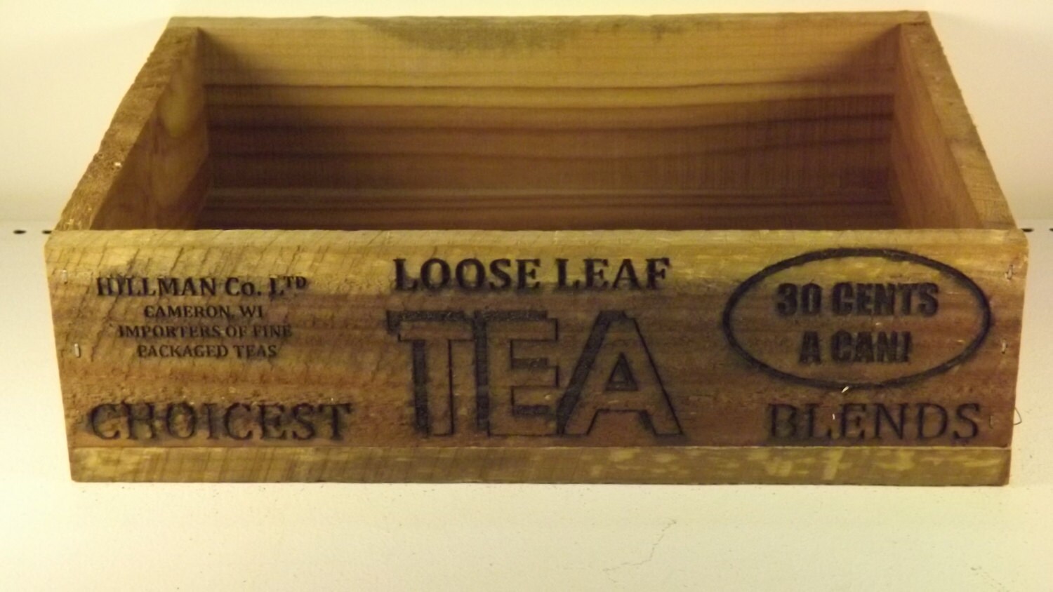 Antique tea produce cratepersonalized by GWCcakepans on Etsy