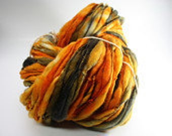Handspun Thick Thin Yarn Slub Tts (tm) Self-Striping xxLR 30c Half-Pounder