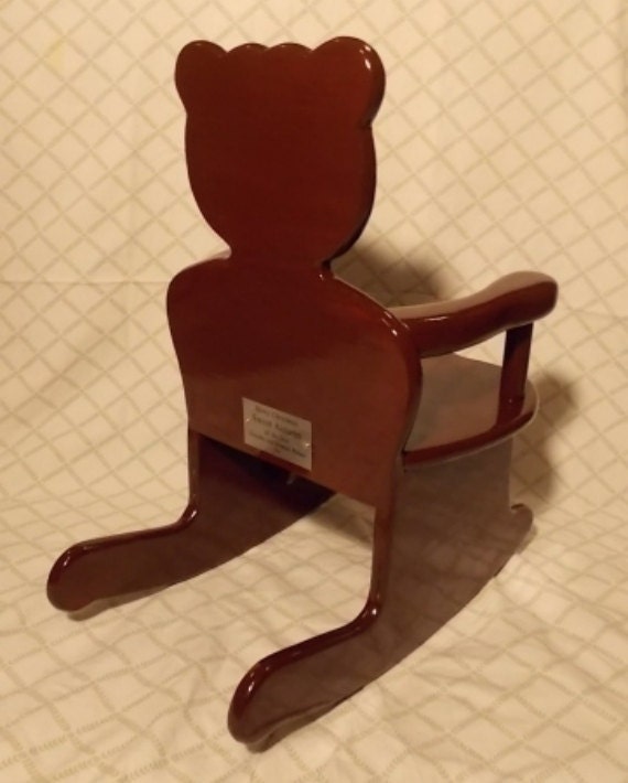 vintage teddy bear rocking chair