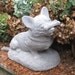 cement corgi statue