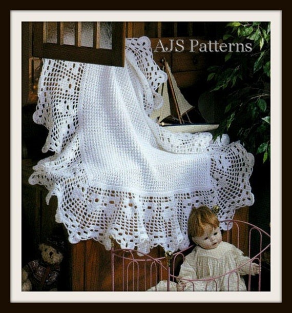 PDF Crochet Pattern for Beautiful Baby Shawl Instant