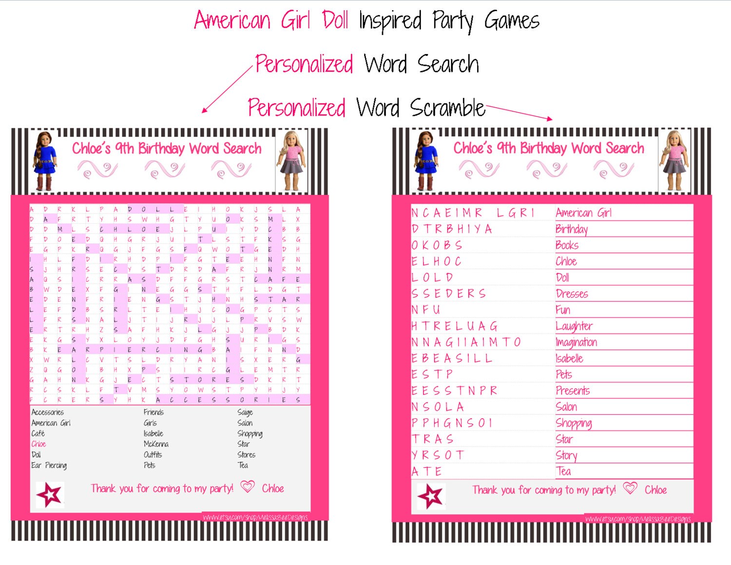 PRINTABLE American Girl Doll Inspired by MelissaBeeDesigns on Etsy