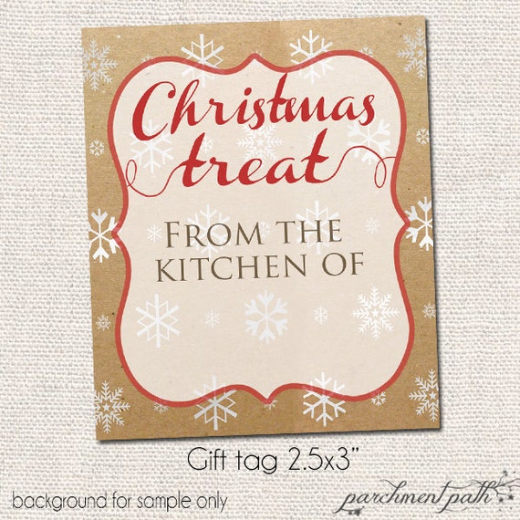 items similar to printable gift tags christmas treat