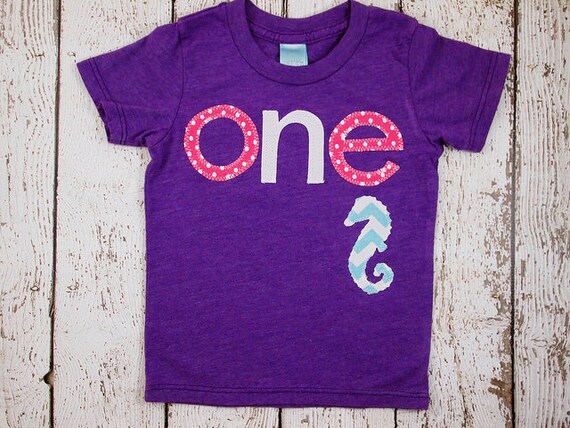 Seahorse shirt nautical themed Birthday Shirt Girls Birthday perfect for underwater theme nautical beach party can be created any birthday Il_570xn