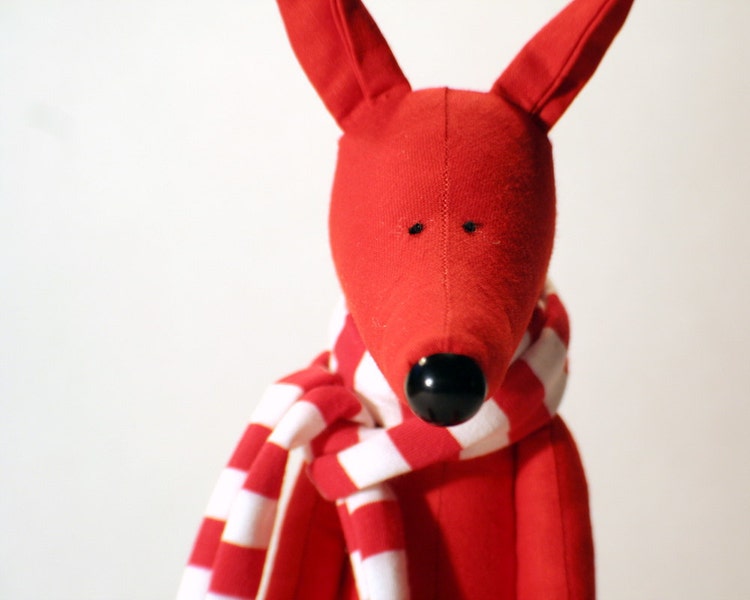 My Red Fox stuffed animal toy for children by andreavida on Etsy