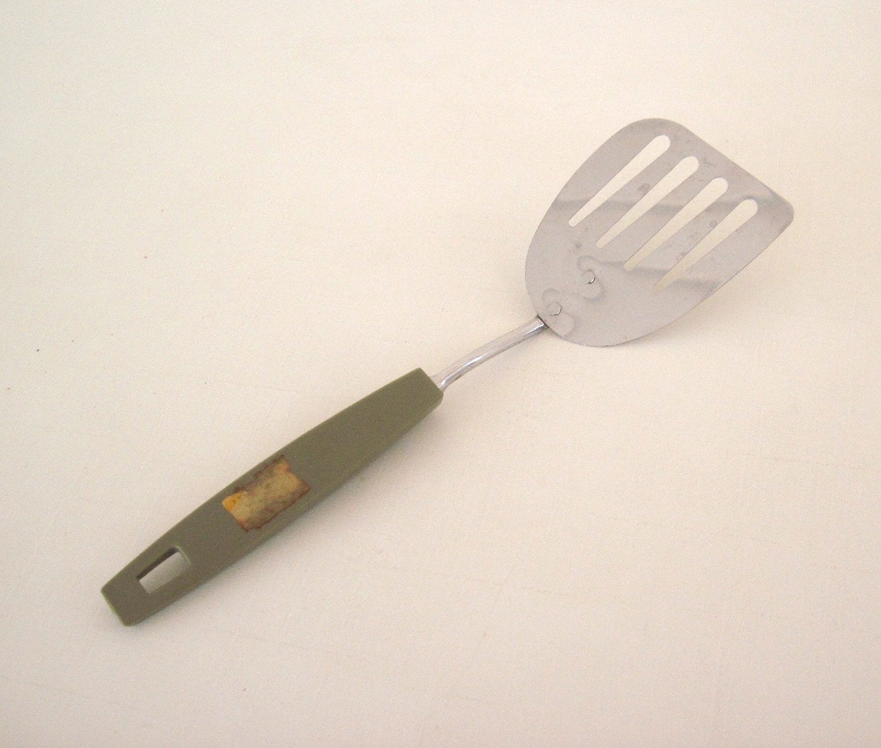 Ekco Small Angled Spatula Turner Vintage Avocado Green Plastic