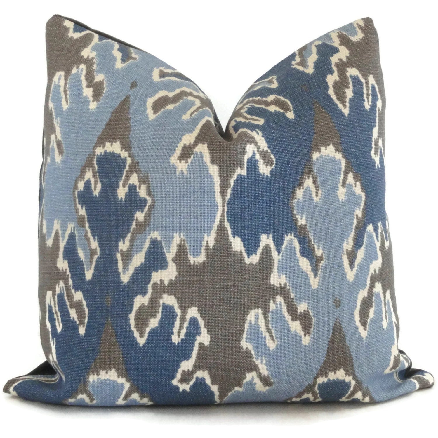 Indigo Blue Ikat Pillow Cover Lee Jofa Square Euro Or Lumbar - ðzoom indigo blue ikat pillow cover lee jofa square euro or lumbar - ðzoom
