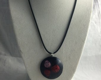 Three ladybug Necklace