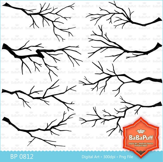 clipart tree branch silhouette - photo #33