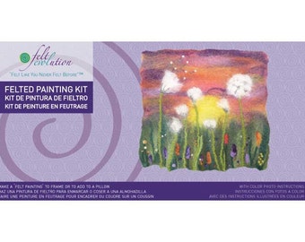 Felting Kit, Felted Picture Kit, Wet Felting Kit, Needle Felting Kit, Learn to Felt, Craft kit for kids, Craft Kit for Adult, Wet Felting