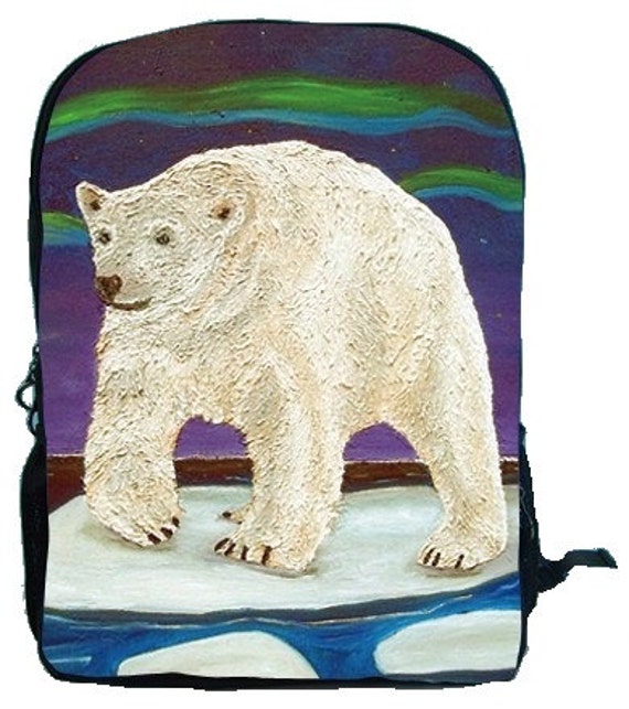 Items similar to Polar Bear Book Bag,Backpack by Salvador Kitti -From ...