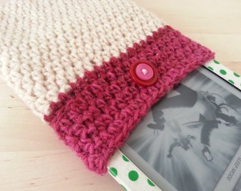 Crocheted eBook Cover in Pink & Cream