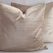 L'Orient COMO VELVET Plain Champagne Beige Ivory Natural Velvet Sqaure Cushion cover Pillow sham