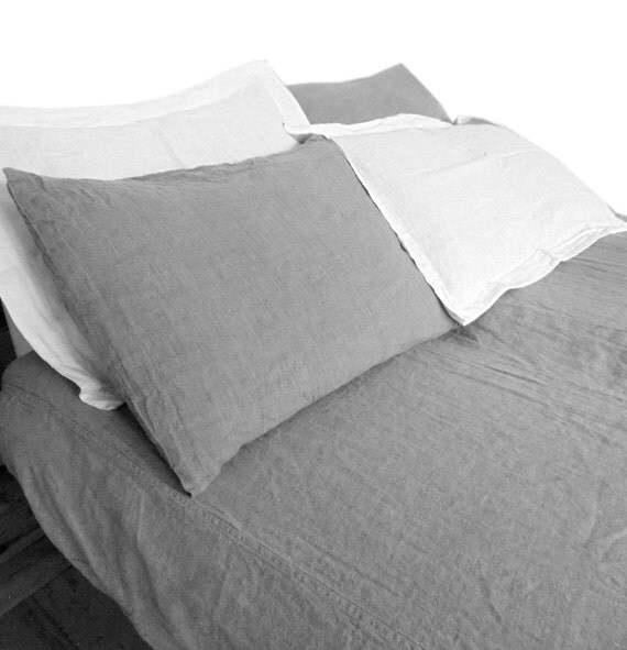 Pillow sham Taupe Gray color pure Linen Flax by VILENDALinen