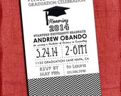 Graduation Party Invitation Chevron Style 4x6 or 5x7 - You choose your colors-Printable Il_170x135