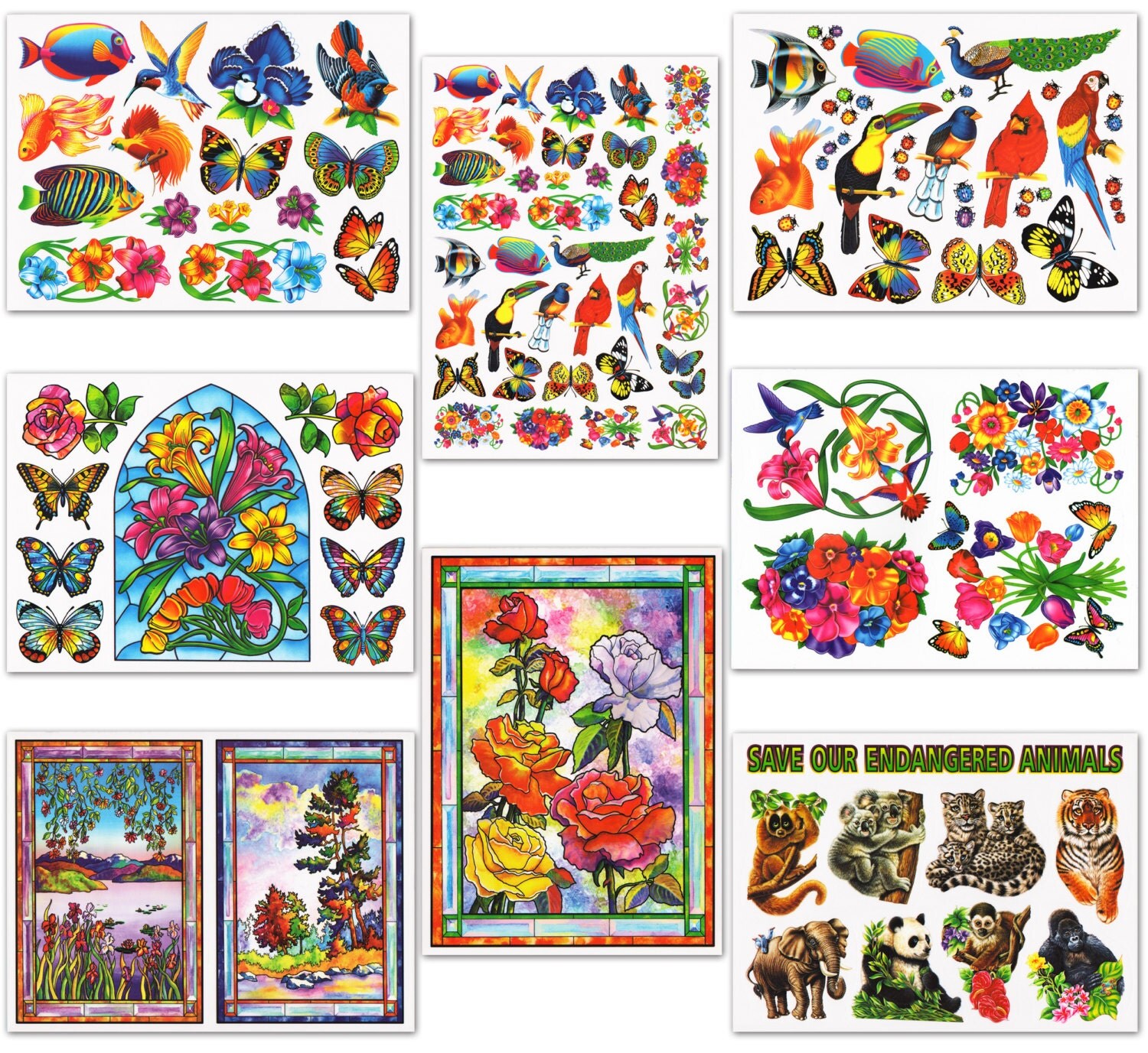 99 Nature Window Clings Decals