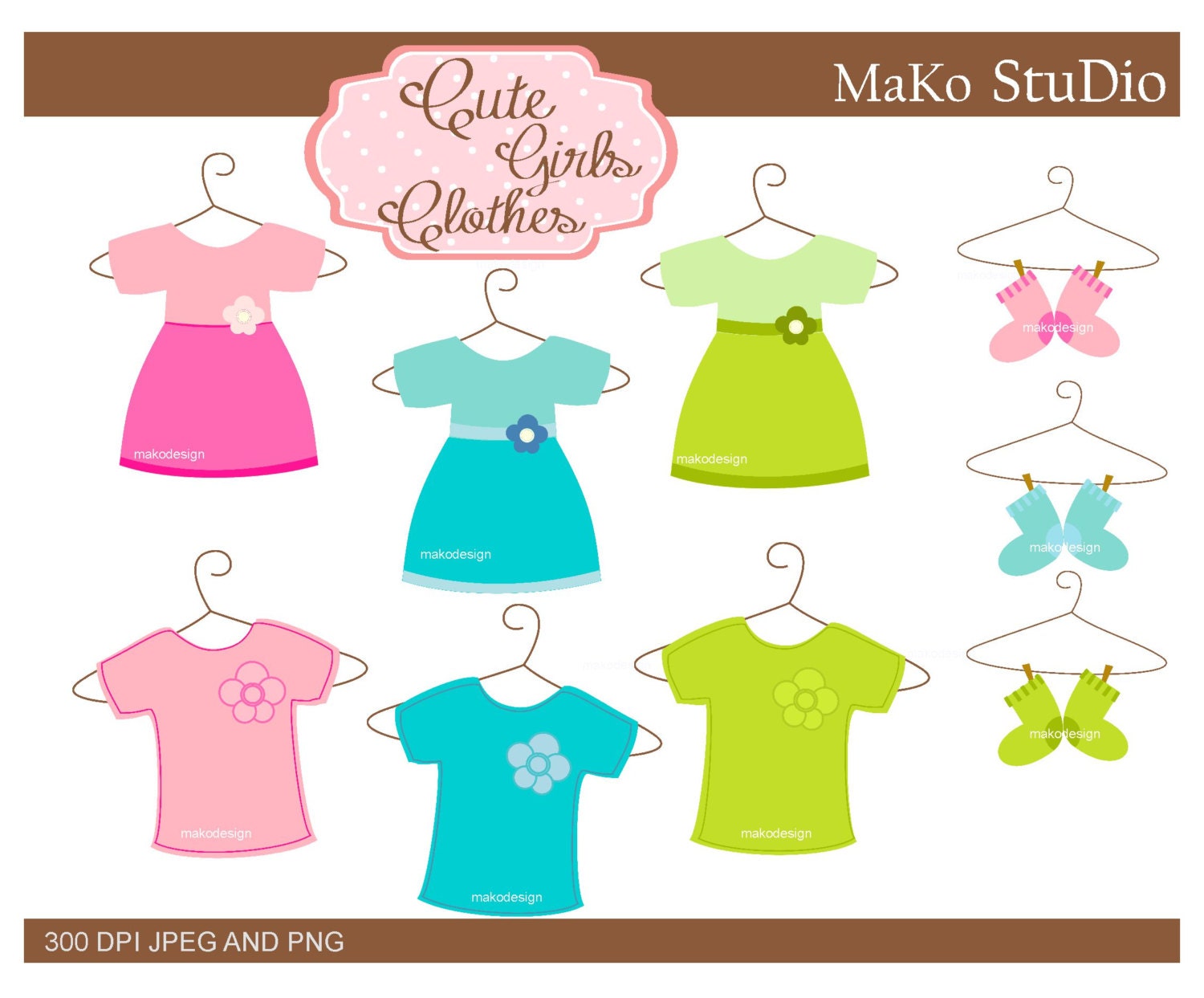Summer clothes clipart images