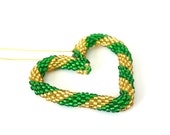 Gold and Green Heart