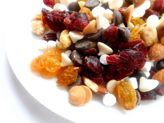 Sweet Salty Chocolate Fruit and Nut Mix Baking or Snacking Delicious Decadent Combo